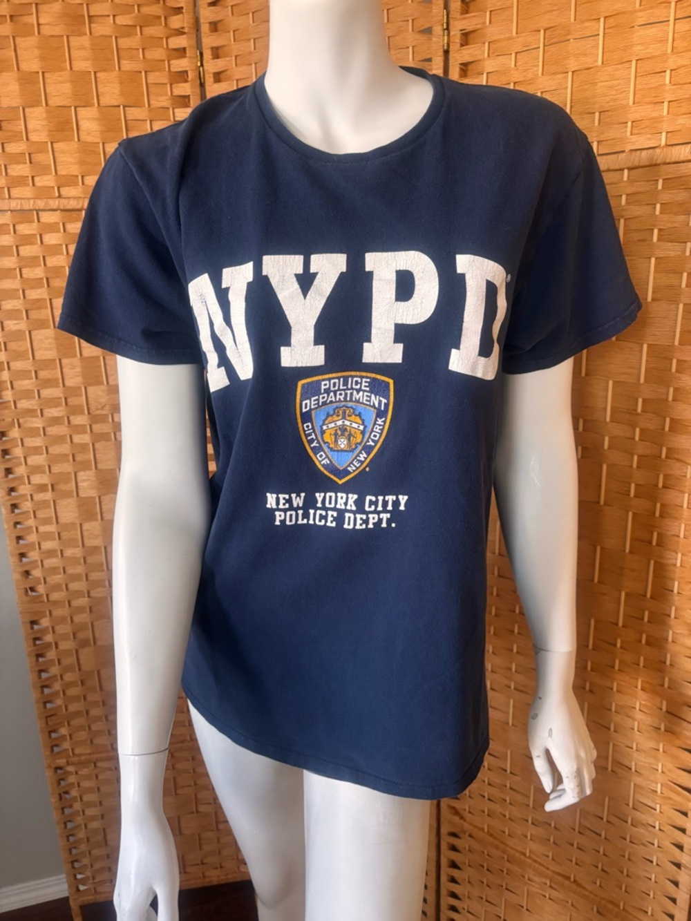 Vintage Souvenir NYPD Merch T-Shirt with Shield Logo